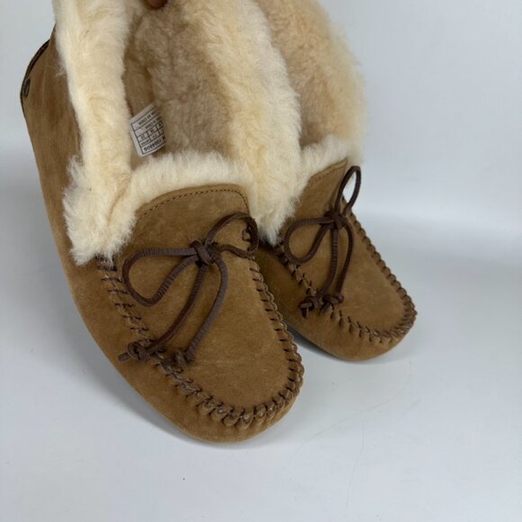 UGG ALENA CHESTNUT SHEARLING LINED MOCCASIN SLIPPERS US 5 - Picture 7 of 16